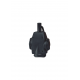 FICHA TRIPLA SCHUKO BORRACHA PR IP20 2.5mm2