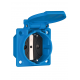 FICHA EMBUTIDA SCHUKO, AZUL, IP54, C/PROTEÇÃO