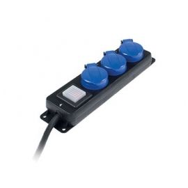 BLOCO 3x SCHUKO 1,5m H07RN-F 3G1,5 + INT. IP44