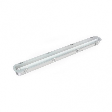 e90 ARMADURA AÇO INOX DIF VIDRO TEMPERADO 1x1200mm IK09 IP66