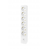 Bloco 6x SCHUKO 2P+T 16A + interruptor, sem cabo, branco