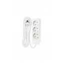 Bloco 3x SCHUKO 2P+T 16A, 5m, branco