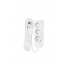 Bloco 3x SCHUKO 2P+T 16A, 1,5m, branco