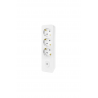 Bloco 3x SCHUKO 2P+T 16A + interruptor, sem cabo, branco