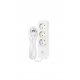 Bloco 3x SCHUKO 2P+T 16A + interruptor, 1.5m, branco