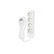Bloco 4x SCHUKO 2P+T 16A, 1.5m, branco