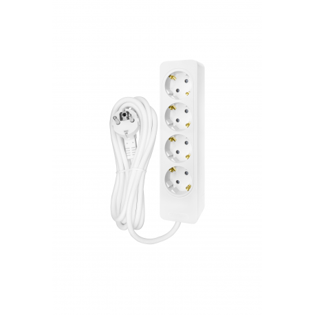 Bloco 4x SCHUKO 2P+T 16A, 1.5m, branco