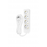 Bloco 4x SCHUKO 2P+T 16A, 1.5m, branco