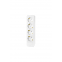 Bloco 4x SCHUKO 2P+T 16A, sem cabo, branco