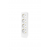 Bloco 4x SCHUKO 2P+T 16A, sem cabo, branco