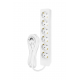Bloco 6x SCHUKO 2P+T 16A, 1.5m, branco