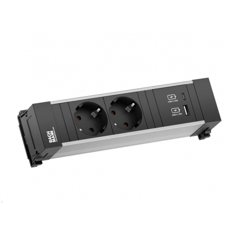 POWER FRAME 2XSCHUKO + 1 USB-C / USB-A Charger