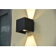 ARMADURA PAREDE PRETA QADRA LED 4.3W 3000K IP54