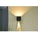 ARMADURA PAREDE PRETA QADRA LED 4.3W 3000K IP54
