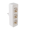Bloco 3x SCHUKO 2P+T 16A VERTICAL branco