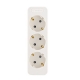 Bloco 3x SCHUKO 2P+T 16A VERTICAL branco
