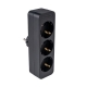 Bloco 3x SCHUKO 2P+T 16A VERTICAL preto