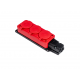 BLOCO ESTANQUE SALIENTE 3x SCHUKO 2P+T 16A vermelho IP54