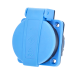 PANEL MOUNTING BLOCO TOMADAS AZULSELF CLOSING LID