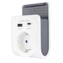 CARREGADOR 2x USB A+C PORTA TELEMOVEL