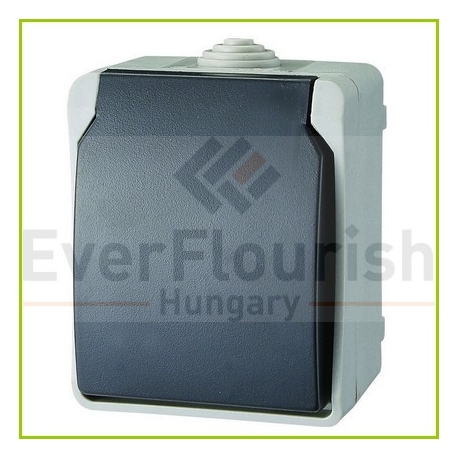 1x TOMADA ESTANQUE AQUATOP IP54 16A 92x65x55 mm CINZA