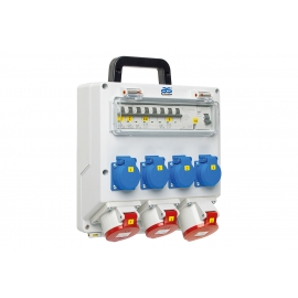 PIMENTEIRO FIXO 11D 400V/16A 2xCEE16A+1xCEE32A+4xSCHUKO