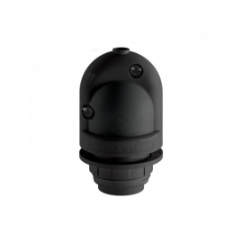 CASQUILHO PRETO E27 EIVA termoplastico IP65 (Max 12W LED)