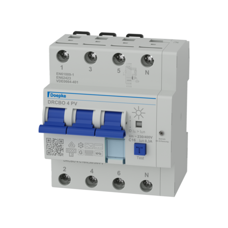DISJUNTOR DIFERENCIAL DRCBO 4 C16/0,30/3N-PV