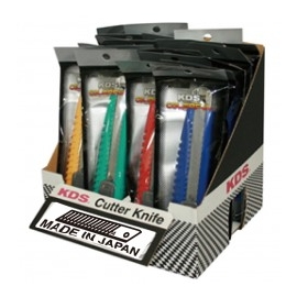 PACK 20x X-ACTOs FACA KDS model LC-405 5H Lamina retractil 18mm 0,5mm 5x(AZUL,VERDE,ENCARNADO,AMARELO)