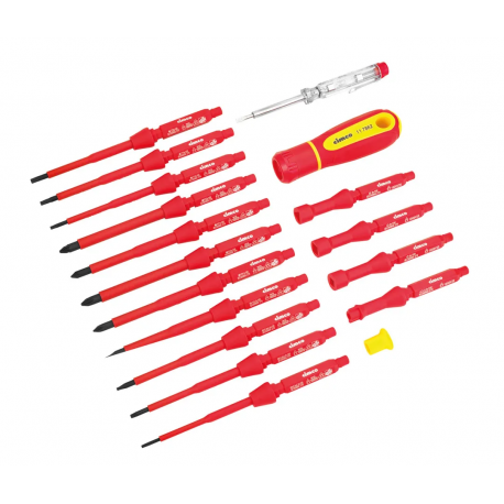 JOGO 18 PECAS FENDA/PH/PZ/TORX/QUADRO/BIT 1000V