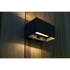 ARMADURA PAREDE GEMINI PIR LED 9W 3000K IP54