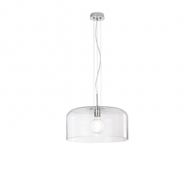 SOSPENSIONE GIBUS TRASPARENTE 1XE27 40X20CM