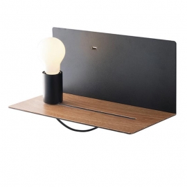 APPLIQUE FLASH NERO USB 1XE27 33X15X18CM