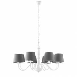 LAMPADARIO FAVOLA BIANCO 8XE14 79,3CM