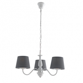 LAMPADARIO FAVOLA BIANCO 3XE14 56CM