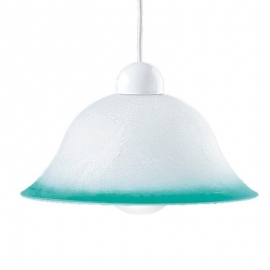 SOSPENSIONE 700 BIANCO/VERDE 1XE27 31CM