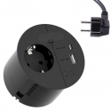 LOOP IN CHARGE PRETO 1x SCHUKO+USB A/C