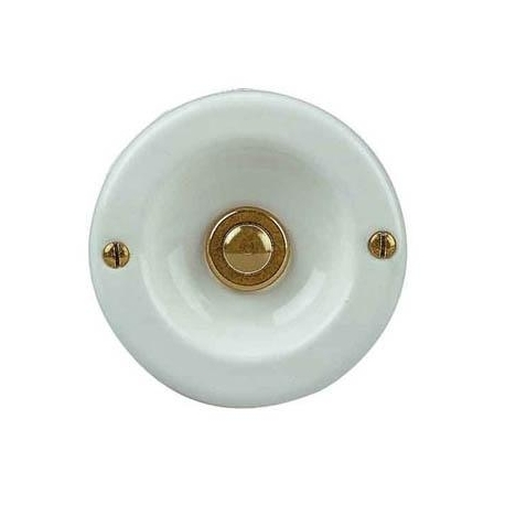 BUTTON 24V BRASS WHITE 70x28 mm