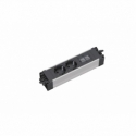 STEP ALU, 2T SCHUKO + 2XRJ45 CAT5E