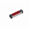 BLOCO STEP ALU 3x SCHUKO VERMELHO