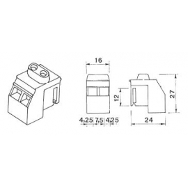 BORNE LIGACAO M-10A 2 POLOS