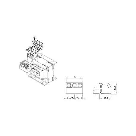 BORNE LIGACAO M-63A 2 POLOS