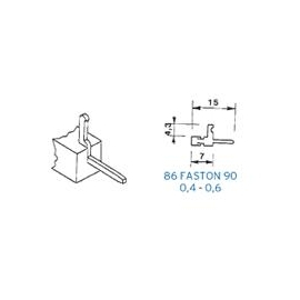 TERMINAL FASTON 90/ =TH/06 15MM