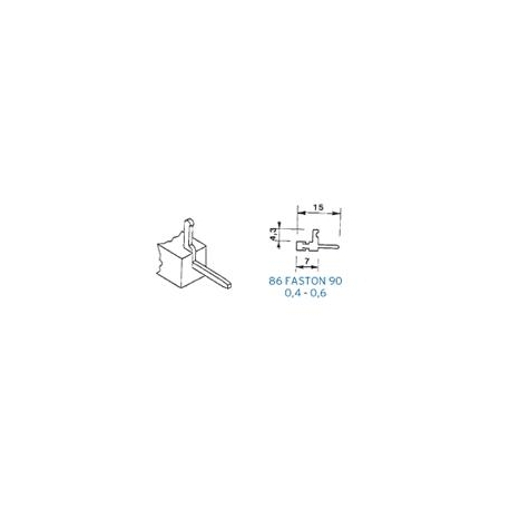 TERMINAL FASTON 90/ =TH/06 15MM