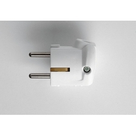 ANGLED ENTRY WHITE PVC plug 16A 2P+T REF. E72