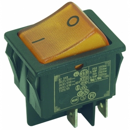 INTERRUPTOR PAINEL I/O AMARELO 16A 250V