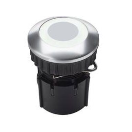 BUTTON PROTACT 230 LED WHITE ALUMINIUM