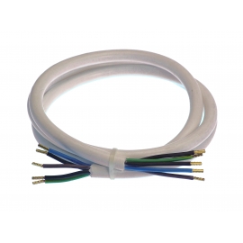 Cord for grills or ovens 3,0m H05VV-F 5G2,5 white 