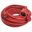 Rubber cable extension 10m H05RR-F 3G1,5 red