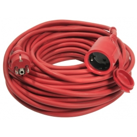 Rubber cable extension 10m H05RR-F 3G1,5 red